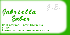 gabriella ember business card